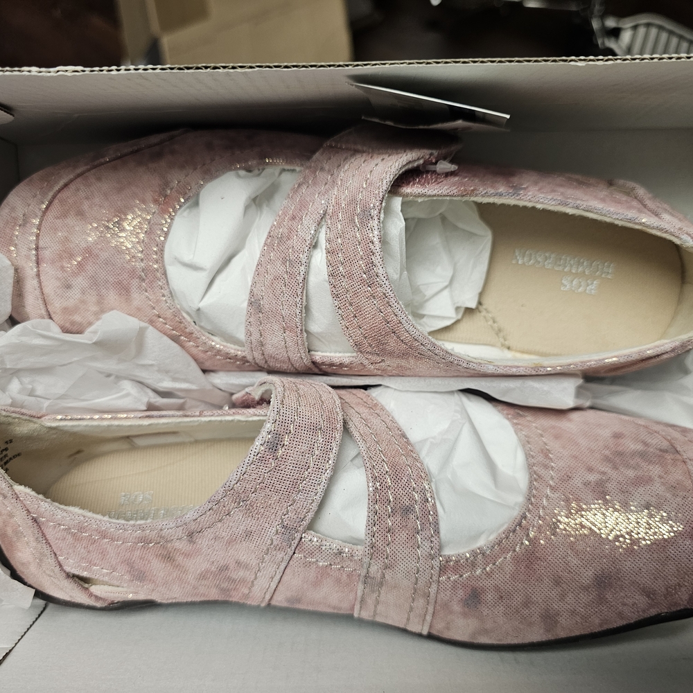 Glittery Pink Flats By Ros Hommerson